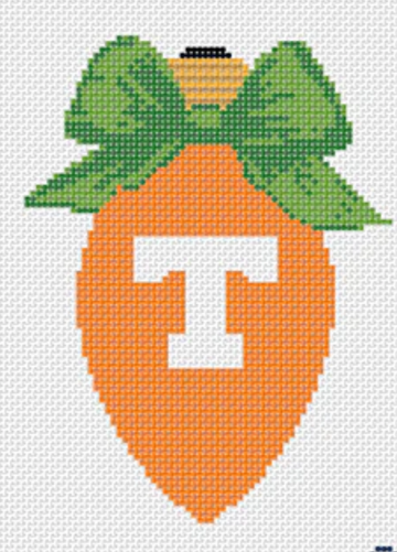 Tennessee Christmas Bow Light Bulb Green