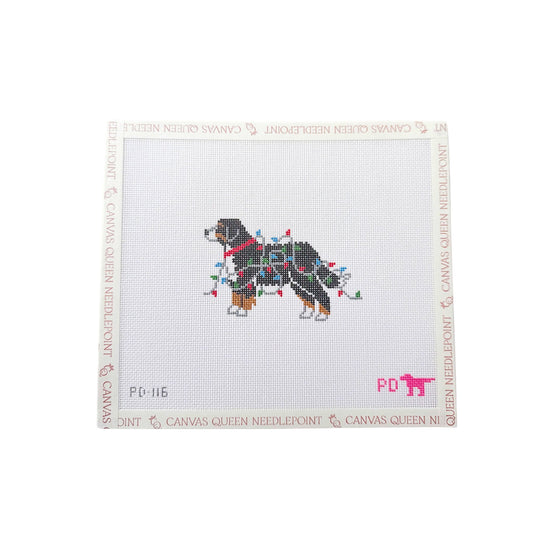 Christmas Lights Bernese Mountain Dog