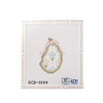 Floral Block Print Gilded Oyster