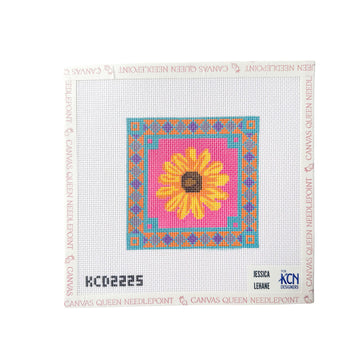 Sunflower on Pink Square