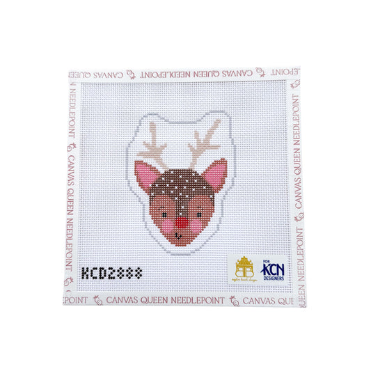 Reindeer Nutcracker Face Printed Canvas