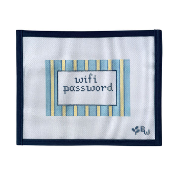 Wifi Password - Blue Stripes - Trunk Show