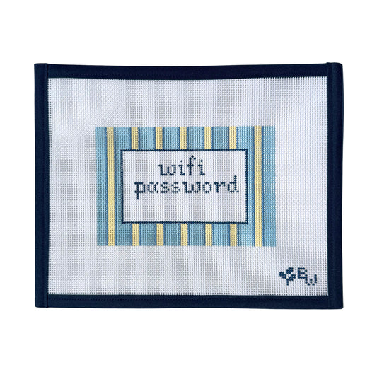 Wifi Password - Blue Stripes - Trunk Show