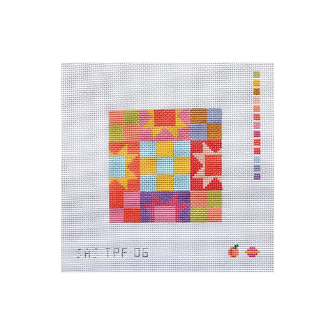 Quilt Coaster - Blue/Yellow Center (Trunk Show)