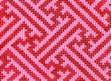 Credit Card Case Insert - Chinoiserie Lattice - Red & Pink (Trunk Show)