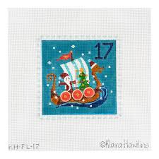 Advent Stamp #17 Santa in Dragon Boat (Trunk Show)