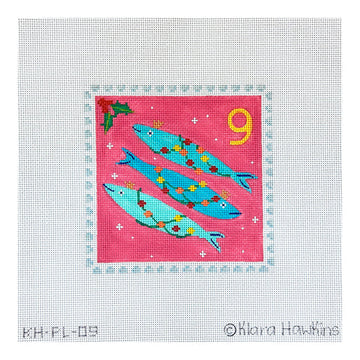 Advent Stamp #9 Three Fishes (Trunk Show)