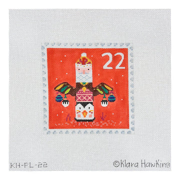 Advent Stamp #22 Totem Pole with Ornaments (Trunk Show)