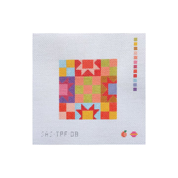 Quilt Coaster - Peach/Green Center (Trunk Show)