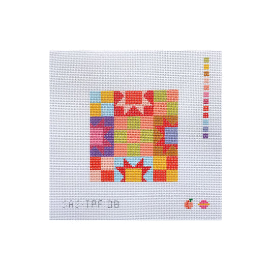 Quilt Coaster - Peach/Green Center (Trunk Show)
